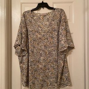 Loft short sleeve floral blouse size 26